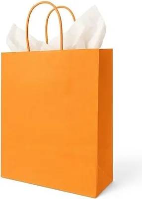 Obrázek produktu pro Papírová dárková taška 230 x 120 x 300 mm oranžová, módní