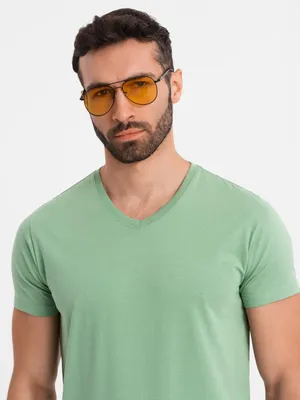 Produktbild von Ombre Clothing Kurzarmhemd für Männer Mario grün M