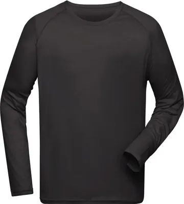 Produktbild von Men's Sports Shirt Long-Sleeved black, Gr. M
