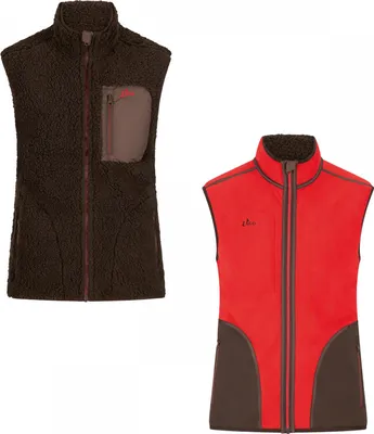 Produktbild von il Lago Prestige Teddyfleece-Weste Herren (Braun/Rot) Größe 3XL