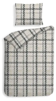 Produktbild von Heckettlane Ennio Bettbezug - 155x220 cm – 100% Baumwoll-Flanell – Hochwertige Bettwäsche mit motiv – Weich - Atmungsaktiv und Hautfreundlich – inkl. 80x80 cm Kissenbezug – Multi