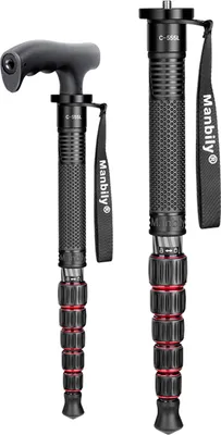 Zdjęcie produktu dla Przenośny monopod fotograficzny 61-calowy monopod fotograficzny z włókna węglowego do aparatu o udźwigu 10 kg 6-sekcyjny z regulowaną wysokością i zdejmowanym wspornikiem