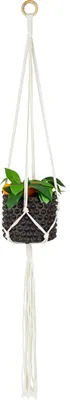 Produktbild von QUVIO Pflanzenaufhänger für Blumentopf - Hängender Blumentopf - Makramee-Pflanzenaufhänger - Indoor-Pflanzenaufhänger - Hängender Topf - Geflochtenes Seil