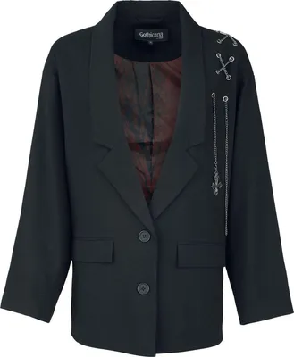 Produktbild von Gothicana by EMP Damen Eternal Allure Oversize-Blazer mit Ketten-Schnürung schwarz M