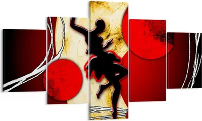 Produktbild von Bild auf Leinwand - Leinwandbild - Afrika frau tänzerin wüste - 125x70cm - Wand Bild - Wanddeko - Leinwanddruck - Bilder - Kunstdruck - Wanddekoration - Leinwand bilder - Wandkunst - EA125x70-0686
