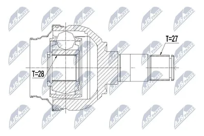 Produktbild von NTY Gelenksatz Antriebswelle Vorne Links passend für MERCEDES-BENZ B-Klasse (W246, W242) NPW-ME-084