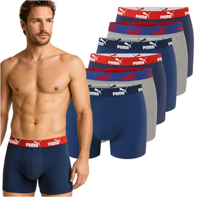 Zdjęcie produktu dla Puma Bokserki Męskie 6 Sztuk Majtki Bawełna Sodalite Blue Rozmiar Xxl