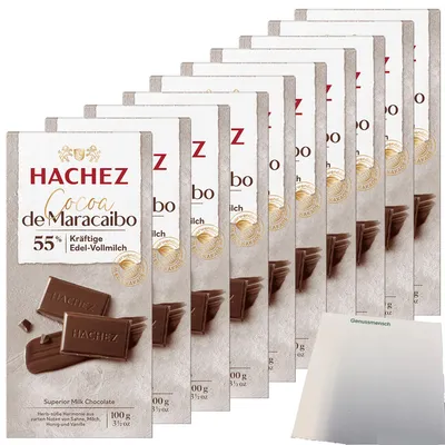 Produktbild von Hachez Schokolade Cocoa de Maracaibo 55% VPE (10x100g Tafel) + usy Block