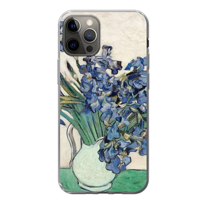 Produktbild von MuchoWow® Handyhülle Schutzhülle Hülle für iPhone 12 Pro Stilleben mit Schwertlilien - Vincent van Gogh Silikon Softcase Handy Hülle - Abdeckung