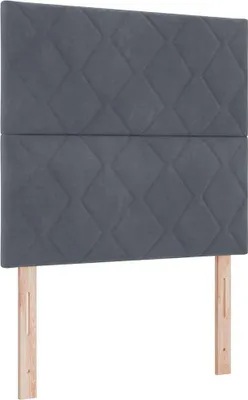 Zdjęcie produktu dla vidaXL Zagłówek ciemnoszary 90 cm aksamit