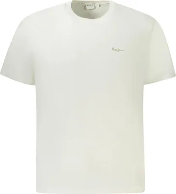 Produktbild von Herren Kurzarm T-Shirt aus Baumwolle mit Stickerei - Weiß
