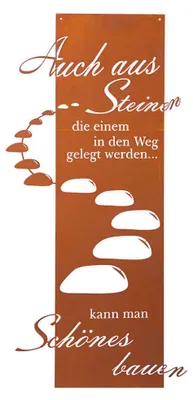 Produktbild von HOME DELUXE - Gartenschild - Steiniger Weg - aus Edelrost