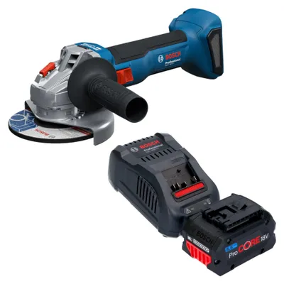 Produktbild von Bosch GWS 18V-8 Professional Akku Winkelschleifer 18 V 125 mm Brushless + 1x ProCORE Akku 5,5 Ah + Ladegerät