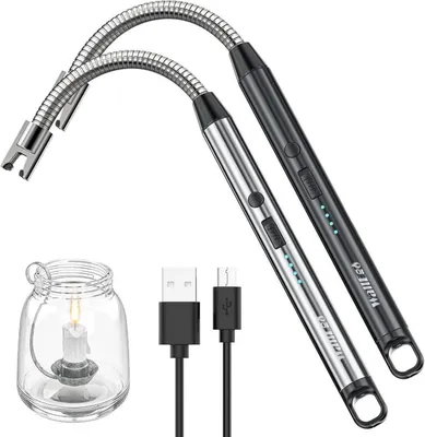 Obrázok produktu pre sada 2 elektrických vetru odolných sviečok USB dobíjateľných