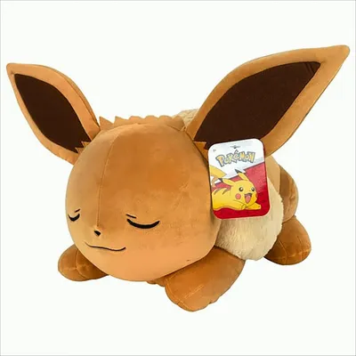 Produktbild von Pokemon Plüschfigur - schlafender Evoli (45cm) Kuscheltier Stofftier Plüschtier