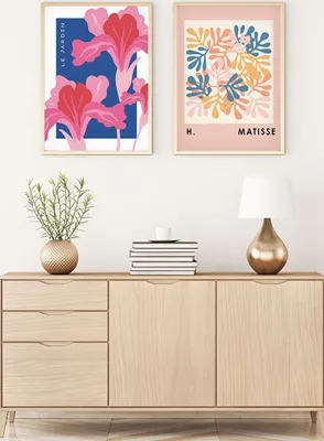 Productafbeelding van Wallity, Huhu168 - 50 x 35, Decoratieve MDF-schilderijen in lijst (2 stuks), 100% MDF, Meerdere kleuren, 35 x 50 cm