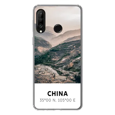 Produktbild von MuchoWow® Handyhülle Schutzhülle Hülle für Huawei P30 Lite China - Berge - Asien - Sommer Silikon Softcase Handy Hülle - Handyhülle