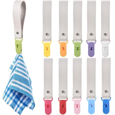 Image de Porte-serviettes disponibles en 10 couleurs – Pinces à serviettes avec boucles – Pinces pour torchons de cuisine – Pinces à serviettes pour la cuisine, la salle de bains et les toilettes