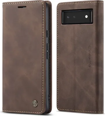 Immagine prodotto di Google Pixel 6 Custodia, Retro Custodia in Finto cuoio con funzione stand per Google Pixel 6 Caffè