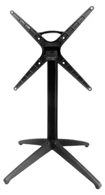 Image de Pied de table en Aluminium et Polypropylène Noir pour Exterieur