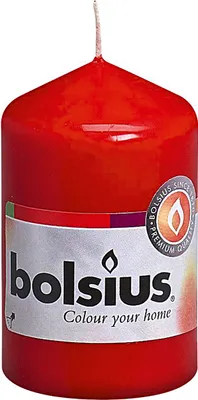 Obrázek produktu pro Bolsius 103613200141 Sloupková svíčka 8x4,8cm červená, červená (1 kus)