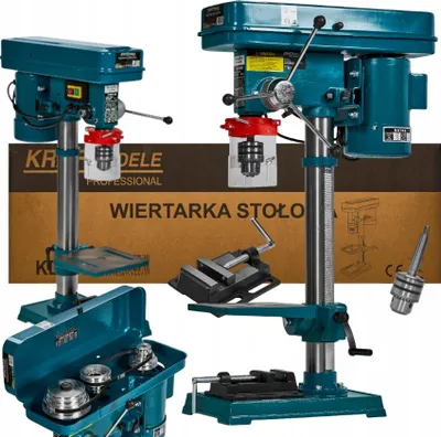 Zdjęcie produktu dla Wiertarka Stołowa Kolumnowa Indukcyjna Słupowa 1450W + Imadło Kraft&Dele