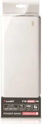 Zdjęcie produktu dla iconBIT FT-0200P, 20000 mAh, Litowo-jonowa (Li-Ion), Biały