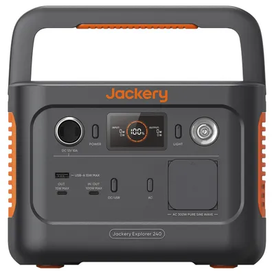 Obrázok produktu pre Jackery Explorer 240 v2, Lithium-ion (Li-ion), 20000 mAh, AC, Solárne, 256 Wh, 300 W, 300 W