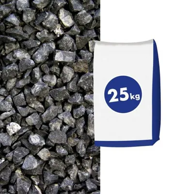 Produktbild von Basaltsplitt Eifelschwarz 5-8 mm 25 kg Sack