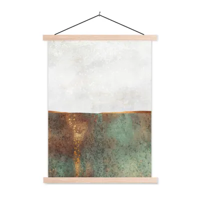 Produktbild von MuchoWow® Textilposter Abstrakt - Luxus - Gold 120x160 cm mit holzfarbenen Rahmen - Plakatkarton