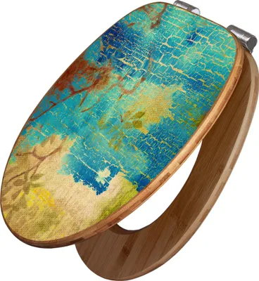 Produktbild von banjado Design WC Sitz Bambus Absenkautomatik -Patina - Toilettendeckel mit Absenkautomatik Holz/hochwertiger Bambus Klodeckel/WC-Sitz für alle gängigen Toiletten [TDB2 12077]