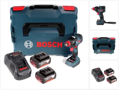 Zdjęcie produktu dla Bosch GDX 18 V-200 C Professional 18 V Li-Ion akumulatorowy klucz udarowy bezszczotkowy w L-Boxx + 2 x akumulator 5,0 Ah + ładowarka ( 06019G4201 )