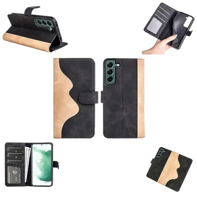 Image de Étui de protection en simili cuir noir pour Samsung Galaxy S23 Plus