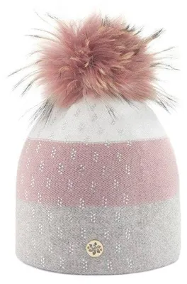 Productafbeelding van Granadilla Barrymore Beanie - Luxe Wintermuts met Bontpompon
