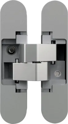 Image de Anselmi paumelle invisible AN1403D - charnière invisible pour portes jusqu'à 40 kg - réglable en 3D - 180°, zamak chromé poli