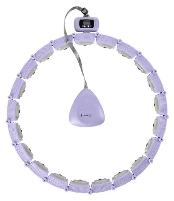 Zdjęcie produktu dla Hula-hoop do masażu HMS HHM14 z obciążnikami i licznikiem w kolorze fioletowym