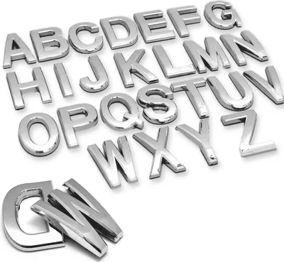 Image de Autocollant mural 3D lettre argent 70 mm, lettre J