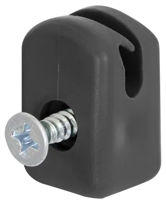 Produktbild von Alberts 100 x Spanndrahthalter Kunststoff schwarz mit Schraube Länge: 25 mm Ø 3,9 mm