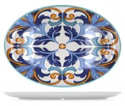 Immagine prodotto di H&H Piatto ovale in melamina decorata dimensioni 48 x 34 x 3 cm