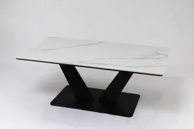 Image de Couchtisch >2157-19< in hellgrau, Gestell Metall - 110x42cm (BxH)