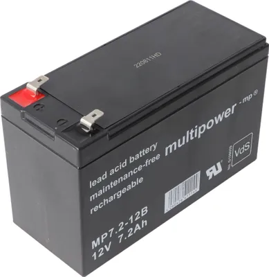 Produktbild von Multipower MP7.2-12B Blei Akku PB mit Faston Kontakten 6,3mm, VDS G109009
