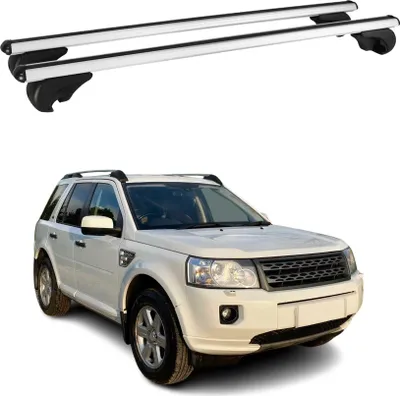 Image de Barres de toit Transversales pour Land Rover Freelander 2006-2015 Alu Argent