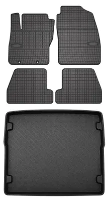 Obrázok produktu pre Gumové autokoberce SolidPRO + vaňa kufra pre: Ford Focus MK2 2005-2011 kombi 5 ks