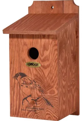 Productafbeelding van Vogelhuisje nestkast huismus -grenenhout - Invliegat 35 mm - 17 x 18 x 35 cm