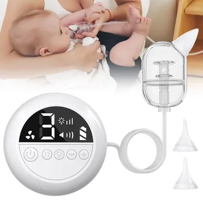Produktbild von Nasensauger, 9 stufiger Elektrischer Baby Nasenreiniger,Musik und Lichteffekten, Wiederaufladbar