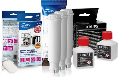 Produktbild von Krups Filterset AL-TES46 3tlg, Decalc Entkalker 6tlg, XS9000 flüssig