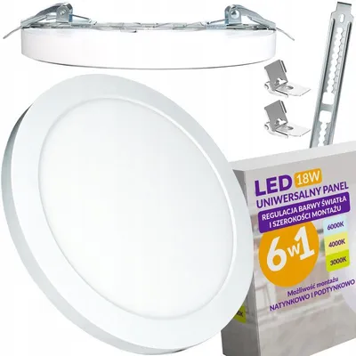 Produktbild von Decorya LED Panel 18W 2-in-1 Einbau- & Aufbauleuchte Weiß