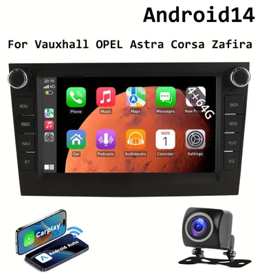 Obrázek produktu pro Autorádio s multimediální funkcí - Operační systém Android 14 - 7palcový HD dotykový displej - Apple CarPlay - Černá barva