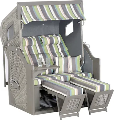 Produktbild von Sunny Smart Strandkorb 405 Z Comfort XL Pinie antik-braun Stoff 1226