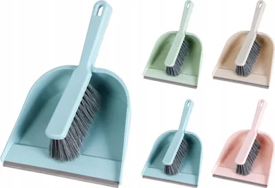 Immagine prodotto di Set composto da paletta e scopa a mano con bordo in gomma, in plastica, 33x22 cm, 1 pezzo